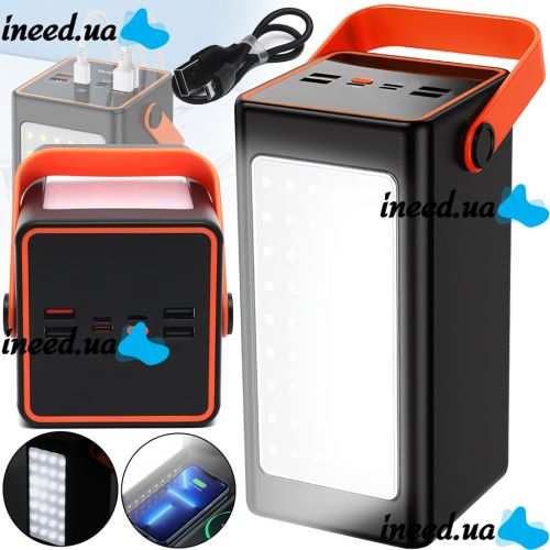 Портативное зарядное устройство Power Bank Solar Energy YM-655 100000mAh с фонариком USB внешний аккумулятор повербанк JS-658