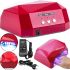 УФ лампа Beauty nail Diamond D-058 CCF + LED 36W для маникюра и педикюра Гибридная лампа для сушки ногтей, гель лака 36Вт с таймером Розовая