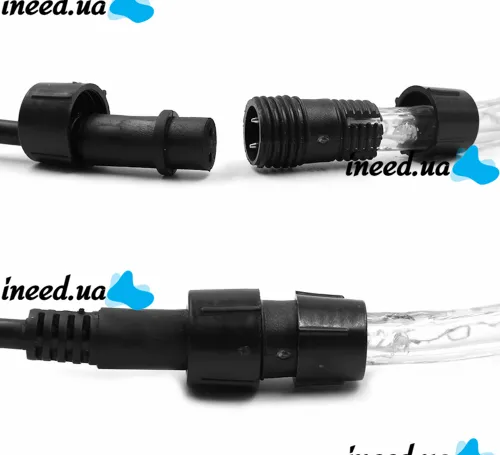 Светодиодная гибкая гирлянда Дюралайт Rope Lights G-38 10 м уличная и внутренняя цветная LED гирлянда с RGB контролером от сети Multicolor 3528