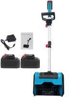 Аккумуляторный шнековый снегоуборщик Hayami HA-1018 21V 4Ah с 2 аккумуляторами, Электролопата скрепер LY-749 для уборки с регулировкой выброса снега