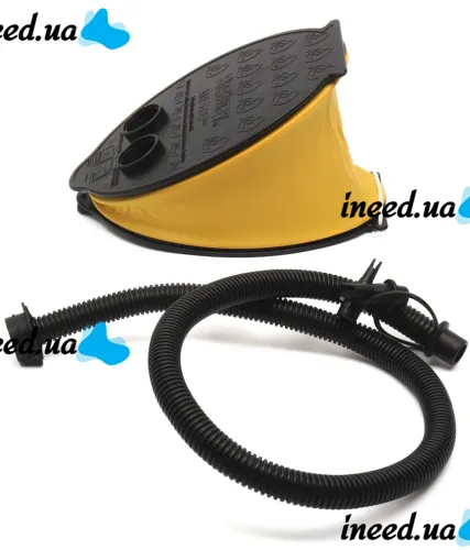 Ножной насос для надувных изделий Bestway 62023 1.4 л воздушный насос-лягушка для накачивания и сдувания матрасов и бассейнов с 3 насадками KAR89
