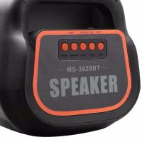 Аккумуляторная колонка динамик Bluetooth SPEAKER MS-3629BT с RGB LED подсветкой Беспроводная акустическая блютуз система E4109 FM AUX от аккумулятора