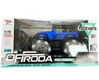 Детская машинка джип Yuqi Off Road с пультом управления с фигурными колесами, Аккумуляторный внедорожник 1:16 на радиоуправлении для детей Синий