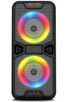 Аккумуляторная колонка динамик Bluetooth BKK B86 с LED подсветкой 20W, Беспроводная акустическая система караоке USB SD FM AUX от аккумулятора Черная