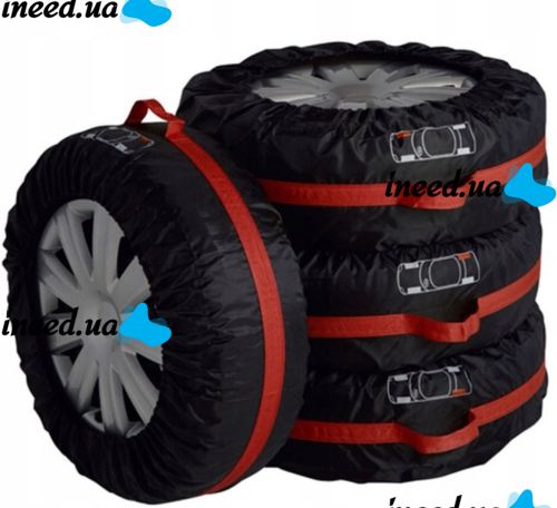 4pcs Car Wheel Covers Set AO-WC-18 R15-R18" with Handles, Adjustable Dustproof Bag Cover for Storing and Protecting Tires and Rims
