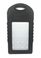 Портативное зарядное устройство Power Bank Solar Charger 50000 mAh c Led фонариком и карабином на солнечной батарее, внешний аккумулятор 2, павербанк