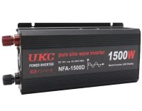 Автомобильный преобразователь инвертор UKC NFA-1500D 12V-220V с чистой синусоидой 1500W, Автопреобразователь напряжения тока AC/DC от аккумулятора