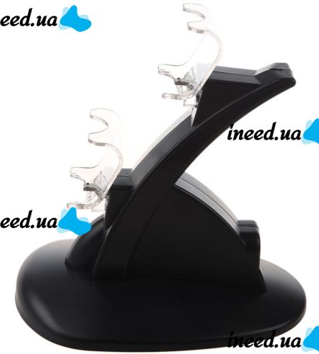 Зарядная станция подставка UKC WG-01 для зарядки на 2 джойстика Playstation PS4 Slim/Pro Зарядное устройство для геймпадов джойстиков с подсветкой