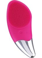 Electric Silicone Brush Massager Sonic Facial Brush BR-020 for Facial Massage, Facial Cleansing and Washing Brush with USB Vibration Pink