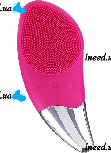 Electric Silicone Brush Massager Sonic Facial Brush BR-020 for Facial Massage, Facial Cleansing and Washing Brush with USB Vibration Pink