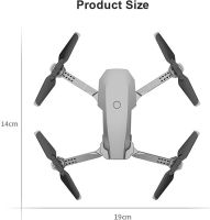 Профессиональный складной квадрокоптер Rias Drone 2 E68 с Wi-fi камерой 720p и пультом ДУ, Дрон коптер N18 wifi на радиоуправлении в кейсе Серый