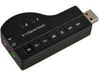 Зовнішня звукова карта USB 8.1 Piano зовнішній звуковий адаптер для ноутбука і ПК комп'ютера, Аудіокарта юсб з кнопками управління 8.3х4.3 см