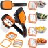    Овощерезка с контейнером 5 в 1 Nicer Dicer Quick ручной измельчитель слайсер для овощей и фруктов, кухонный набор с насадками для нарезки продуктов