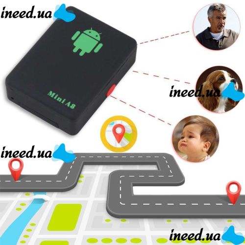 Автомобильный GPS трекер Mini A8 GPRS GSM локатор, Устройство GPS-трекер для отслеживания автомобиля в реальном времени с кнопкой SOS с сетью 2G А8