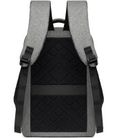Городской молодежный оксфордский рюкзак Bag BG-40 Серый для ноутбука 15,6" дюйма универсальный мужской с USB и портом для наушников 42Х28 см BG40