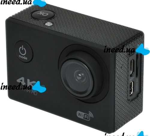 Водонепроницаемая спортивная экшн камера DVR SPORT S3R Wi Fi Ultra HD, 4 K Wi-Fi 16 МП с пультом, аквабоксом для съёмки под водой и набором креплений