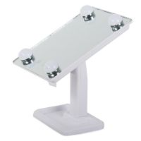 Настольное косметическое зеркало Cosmetie mirror 360 Rotation Angel с LED подсветкой для макияжа, Компактное прямоугольное сенсорное зеркало Белое