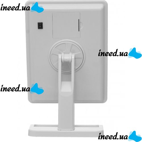 Настольное косметическое зеркало Cosmetie mirror 360 Rotation Angel с LED подсветкой для макияжа, Компактное прямоугольное сенсорное зеркало Белое
