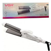 Утюжок выпрямитель для волос VGR V-558 45W для укладки волос с терморегулятором, Профессиональная плойка щипцы для выпрямления с зажимом Белый
