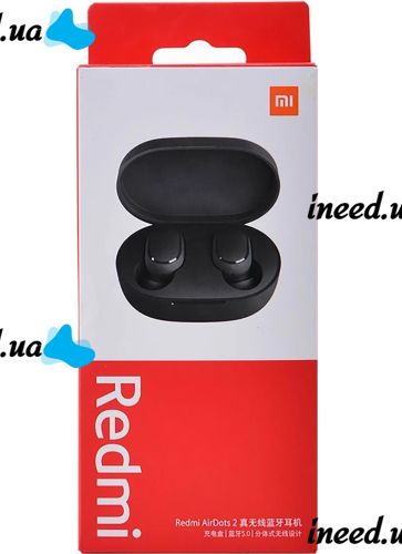 Беспроводные Bluetooth наушники Xiaomi Redmi AirDots 2 PRO Black вакуумные наушники-гарнитура, шумоподавлением и микрофоном в кейсе блютуз USB Черные