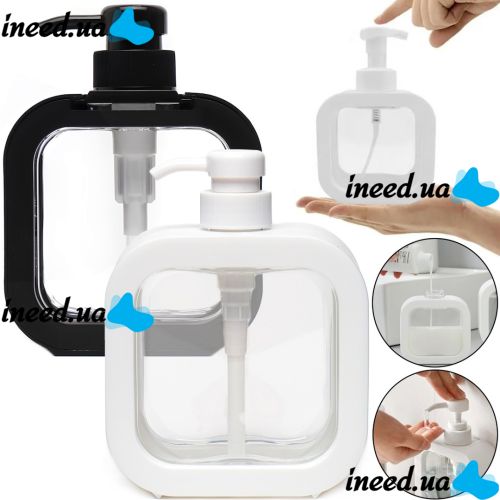 Дозатор для жидкого мыла Soap Dispenser LY-627 300 мл прозрачный механический диспенсер, пластиковая мыльница для моющего средства на кухню и ванную