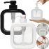 Дозатор для жидкого мыла Soap Dispenser LY-627 300 мл прозрачный механический диспенсер, пластиковая мыльница для моющего средства на кухню и ванную