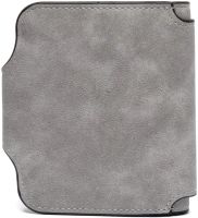 Женский замшевый кошелек Baellerry Forever Mini N 2346 Grey женское мини портмоне на 10 отделений для купюр и мелочи 10.5Х11.5 см Серое