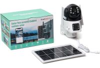 Outdoor IP video surveillance camera Solar Camera V36 WI-FI rotating video camera with two lenses and remote access from solar panel V36