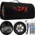 Автомобильный активный Bluetooth сабвуфер бочка ZPX ZX-12SUB 1200W 12" дюймов с встроенным усилителем и пультом, Автомобильная колонка саб в машину