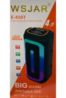 Портативная Bluetooth колонка WSJAR E-4107 20W беспроводной блютуз динамик, аккумуляторная акустическая система c RGB LED подсветкой USB MS-3627BT
