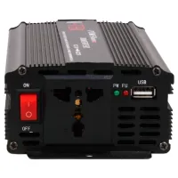Автомобильный инвертор V-TEK PowerMaxx SSK-5000W 12V-220V от прикуривателя и аккумулятора, Авто преобразователь напряжения тока 12В 5000Вт, Черный