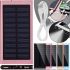 Портативное зарядное батарея Power Bank Solar Water Cube 20000 mAh с солнечной панелью, Внешний аккумулятор повербанк USB 2,1А 20000мАч с фонариком