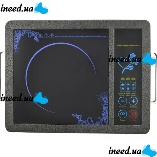 Domotec MS-5842 Ceramic Electric Desktop Infrared Stove for 1 burner 2000W, Ceramic Induction Electric Stove 2000W 8 modes