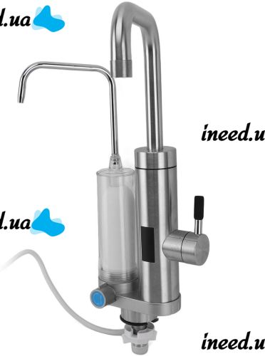 Faucet ZSWK-D02 flow-through water heater with LCD display with water purification filter, Electric heater in the form of a 220V faucet bottom connection