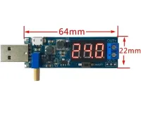 Универсальный понижающий повышающий преобразователь USB WX-6423 DC-DC 3.5-12V 1.2-24V Модуль преобразования напряжения 3.5-12В 1.2-24В с вольтметром