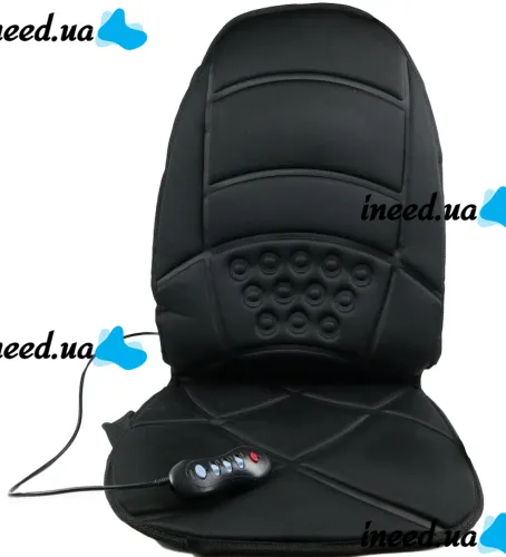 Массажная накидка с подогревом Massage Cushion HL-889B для сидения в автомобиле, Чехол с массажером для кресла LY-408 от сети и прикуривателя