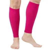 Поддерживающие компрессионные гетры Copper Fit Calf Compression Sleeves, Облегающие гольфы с фиксацией икр, Бандаж для поддержки голени Розовые