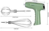 Аккумуляторный миксер блендер Wireless Agitator WR-111 1200 mAh с двумя венчиками и чашей, Ручной измельчитель Baker 5 скоростей от аккумулятора