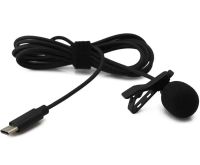 Петличный микрофон Media Microphone DM USB Type-C MK-3 с разъемом для телефона, мини микрофон 15 см, проводная петличка