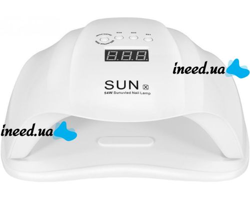 Профессиональная лампа UV/LED SUN X 54W для маникюра и педикюра с таймером, аппарат для полимеризации и сушки гель лака и геля для ногтей Белый
