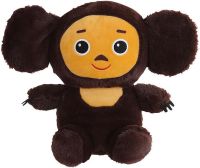 Детская мягкая игрушка Чебурашка 25 см плюшевая подушка обнимашка Kawaii baby kids с большими глазами и ушами для детей от 3-х лет Коричневая