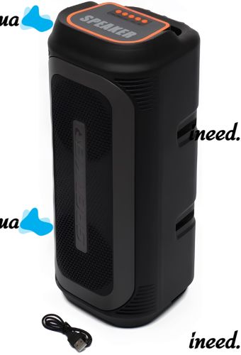Портативная Bluetooth колонка WSJAR E-4107 20W беспроводной блютуз динамик, аккумуляторная акустическая система c RGB LED подсветкой USB MS-3627BT