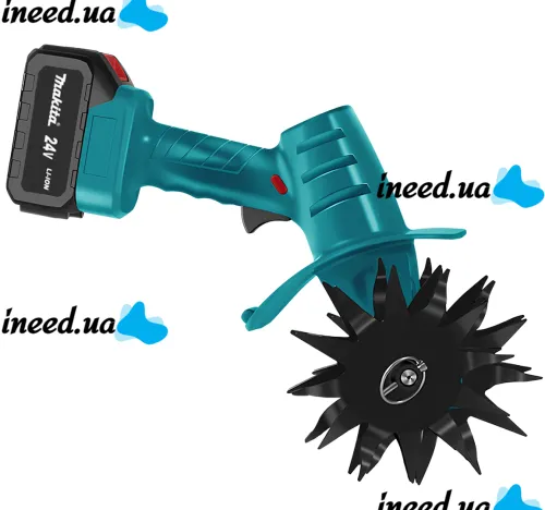 Аккумуляторный ручной мини культиватор Makita G6685 для рыхления и прополки огорода, беспроводной электрокультиватор с 2 аккумуляторами для сада