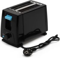 Электрический тостер Bitek BT-263 Black 1000w кухонный горизонтальный электротостер на 2 тоста для хлеба со съёмным поддоном 2 Slice Toaster Черный