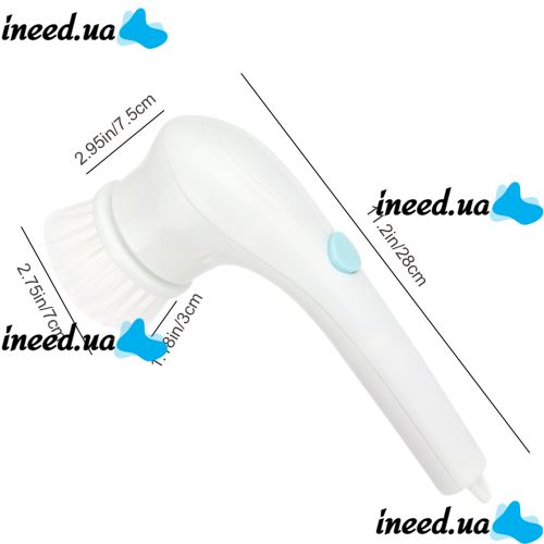 Электрическая беспроводная щетка Electric Cleaning Brush для мытья и уборки 5 в 1 Многофункциональная аккумуляторная USB щетка с насадками для чистки