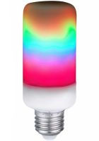 Светодиодная декоративная лампочка LED Flame Light E27 9W с RGB эффектом пламени в форме кукурузы в патрон Цветная лампа 2200K с имитацией огня