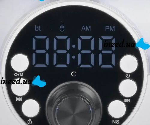 Настольная смарт колонка проектор RGB Starry Sky BT-2203 с диско шаром и беспроводной зарядкой Аккумуляторный Bluetooth ночник с подсветкой ZQS2226