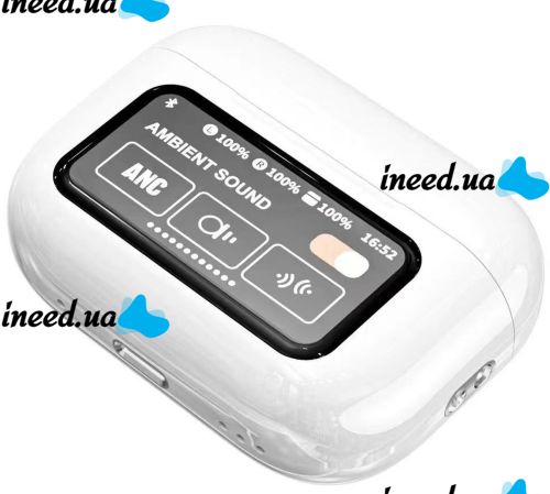 Беспроводные вакуумные наушники TWS AirPods A9 PRO 2 Bluetooth в кейсе с сенсорным дисплеем, Наушники-гарнитура вкладыши блютуз с шумоподавлением