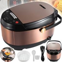 ACKILISS ACL0100 5-Liter Electric Multicooker with 10 Programs, 900W, Steamer and Air Fryer, LED Display, Timer, and Non-Stick Coating