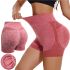 Women's Seamless Lifting Yoga Shorts XZY8855 Stretchy High Waist Push-Up Sport Cycling Shorts for Fitness Pink S-XXL